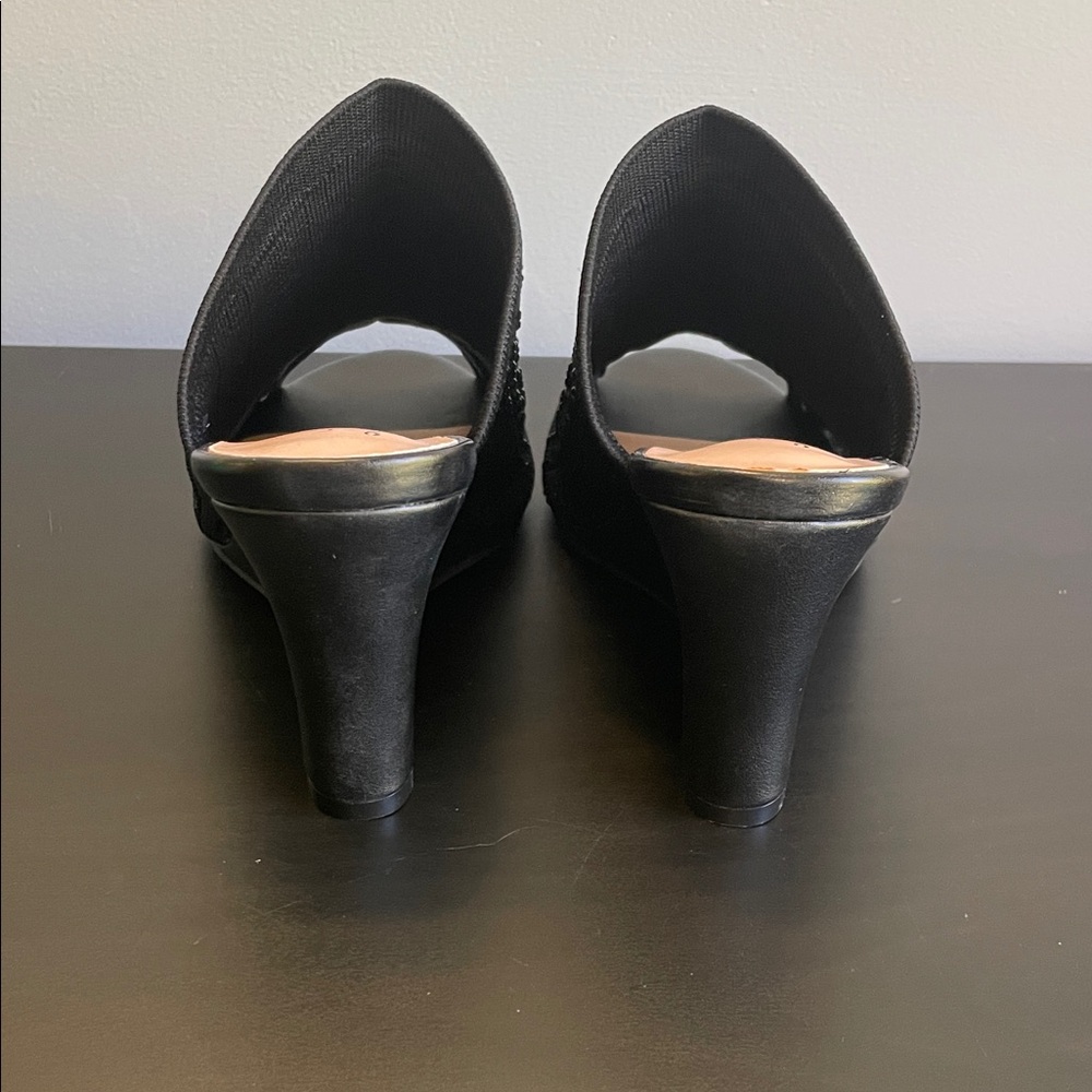 Black Rhinestone Mules - Picture 3 of 8